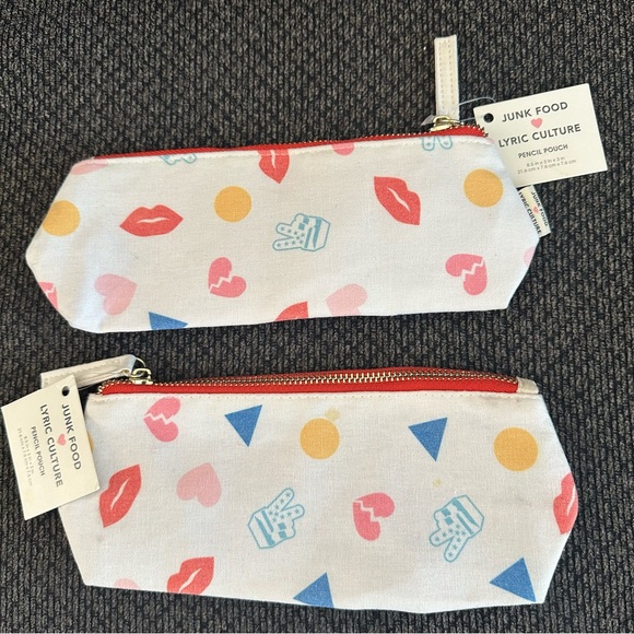 NEW! Set of 2 junk food pencil pouch - Picture 1 of 1